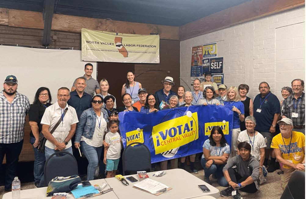 VSA volunteers attend a rally in California